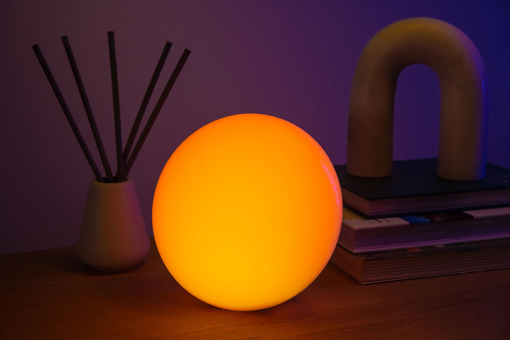 blissradia smart ambient mood light in warm yellow