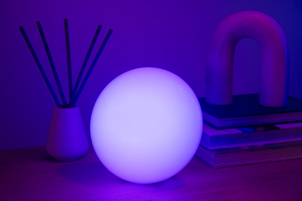 blissradia smart ambient mood light in purple