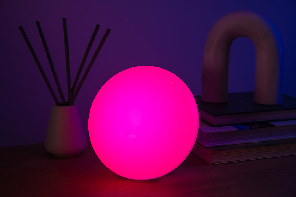 blissradia smart ambient mood light in hot pink