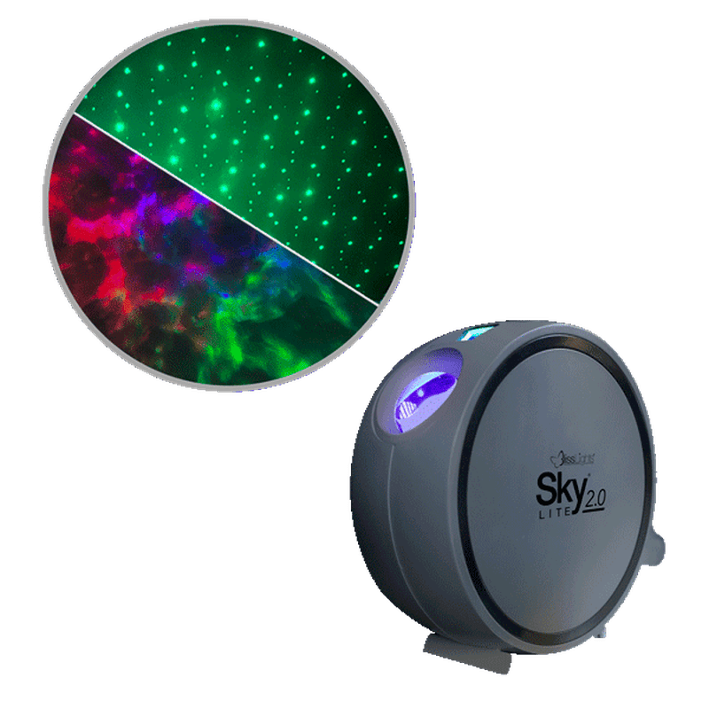 Sky Lite 2.0 multicolor galaxy projector with green stars